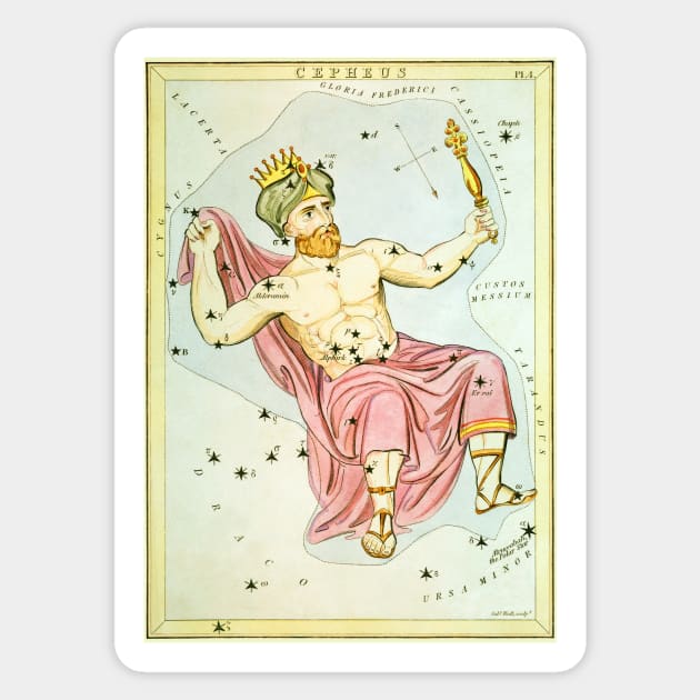 Cepheus Constellation from Urania's Mirror Sticker by MasterpieceCafe